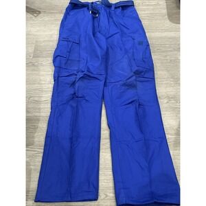 Men's Regal Wear Solid Blue Cargo Pocket Pants w/ Belt | Size 36x34